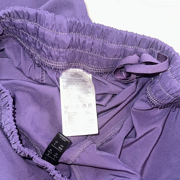 Adidas Running Purple and White Athletic Shorts with Elastic Waistband - Picture 6 of 6